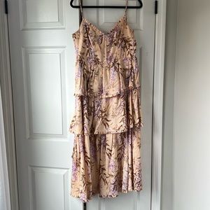 HOUSE OF HARLOW 1960 TIERED MIDI DRESS